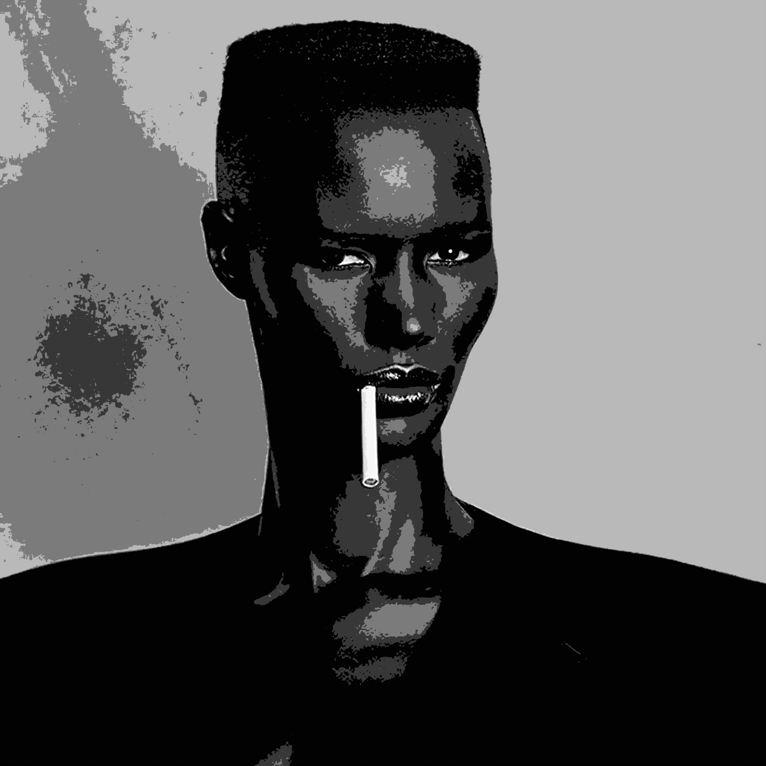 Polarized picture of Grace Jones