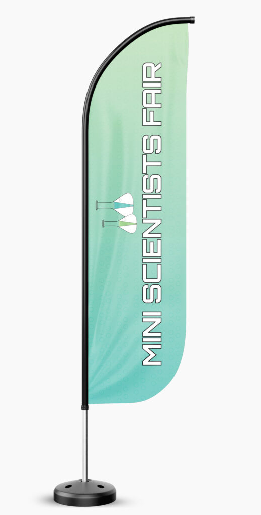 Mockup of Mini Scientists flag banner