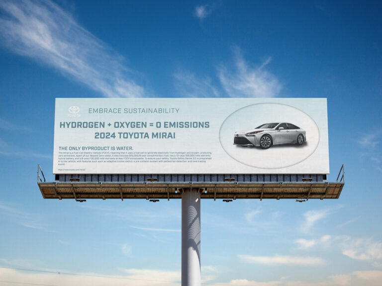 Mockup of Toyota Mirai billboard ad