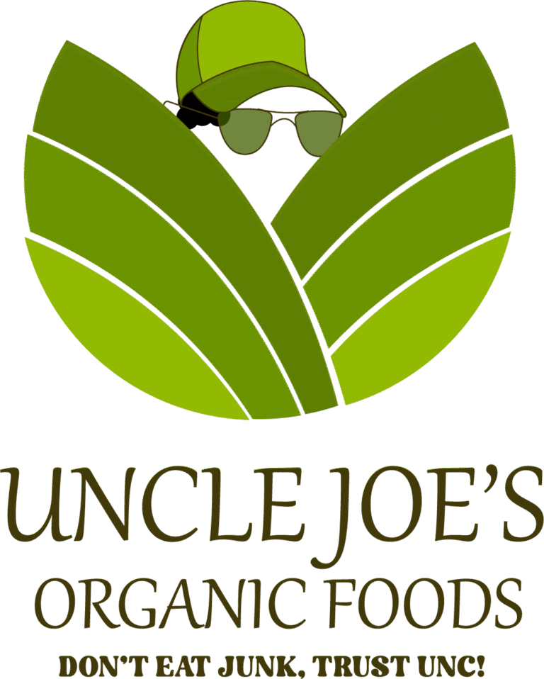 Logo, wordmark, and slogan for Uncle Joe's Organic Foods